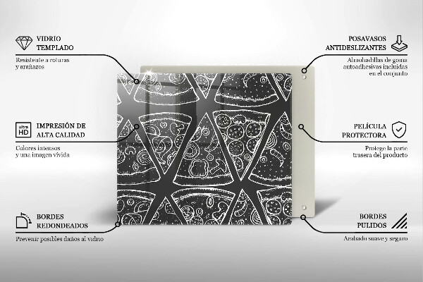 Kokkärlskydd unik Pizza illustration