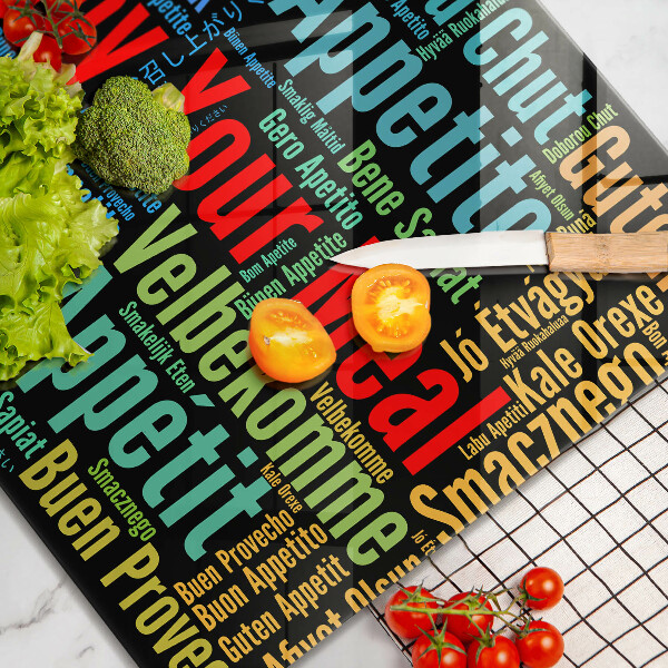 Glashällskydd unik Undertexter Bon appetit språk