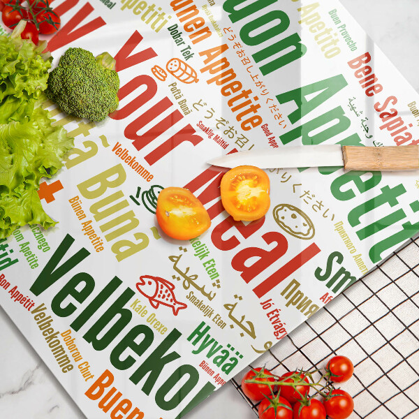 Glashällskydd unik Undertexter Bon appetit språk