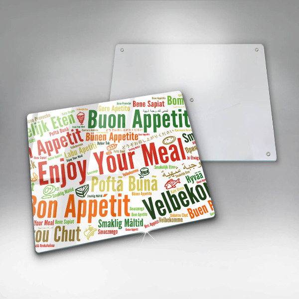 Glashällskydd unik Undertexter Bon appetit språk