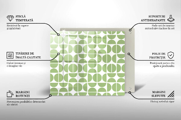 Spisskyddsplatta unik Mönster av boho-former