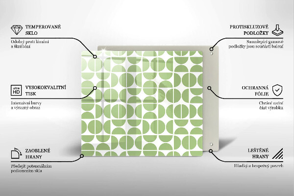 Spisskyddsplatta unik Mönster av boho-former