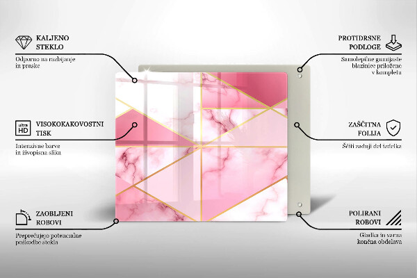 Spisskyddsplatta unik Geometrisk marmor