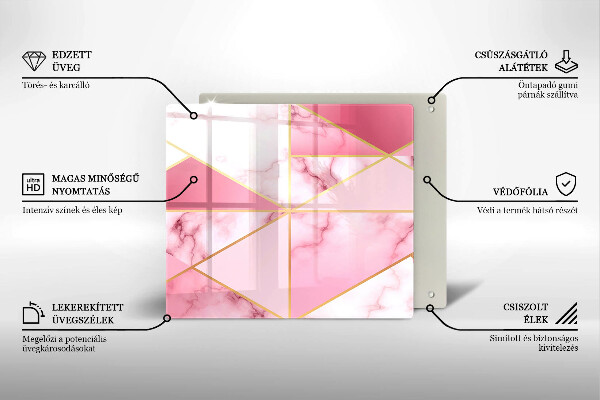Spisskyddsplatta unik Geometrisk marmor