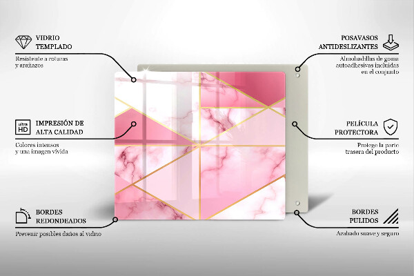 Spisskyddsplatta unik Geometrisk marmor