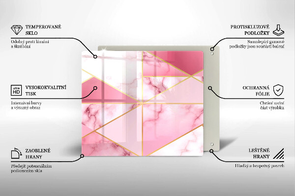 Spisskyddsplatta unik Geometrisk marmor