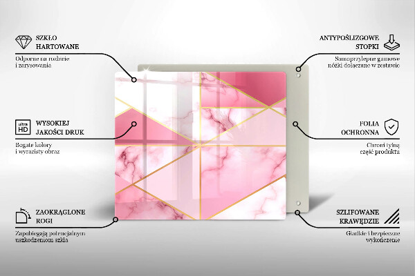 Spisskyddsplatta unik Geometrisk marmor