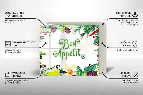 Skydd för induktionsspis unik Bon Appetit inskription