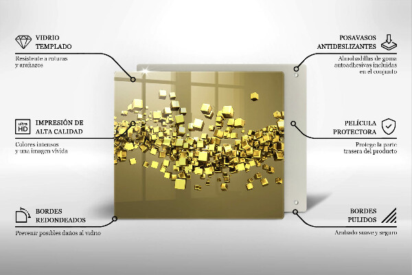 Spisskyddsplatta unik Abstrakt 3D-geometri