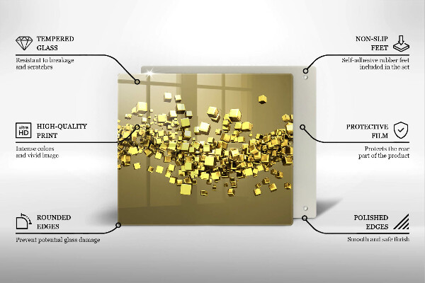 Spisskyddsplatta unik Abstrakt 3D-geometri