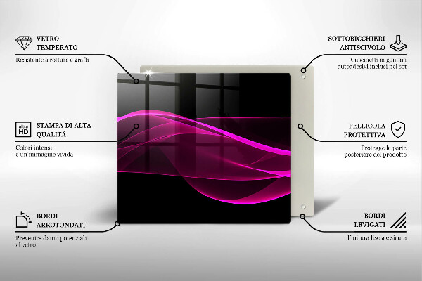 Skydd för induktionsspis unik Rosa abstraktion