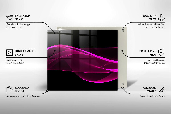 Skydd för induktionsspis unik Rosa abstraktion