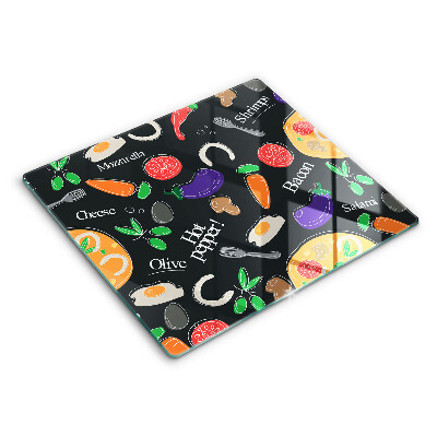 Spisskyddsplatta unik Mat illustration