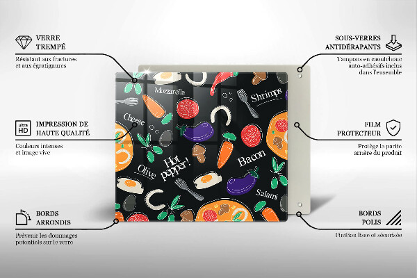 Spisskyddsplatta unik Mat illustration