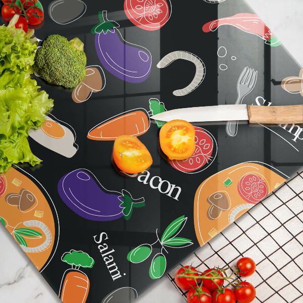 Spisskyddsplatta unik Mat illustration