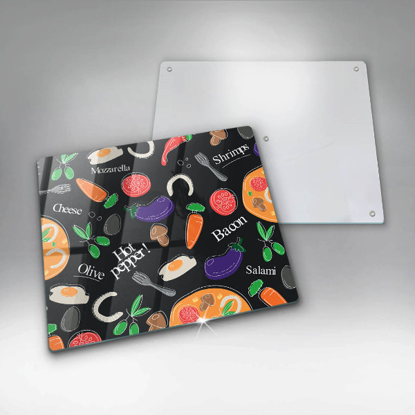 Spisskyddsplatta unik Mat illustration