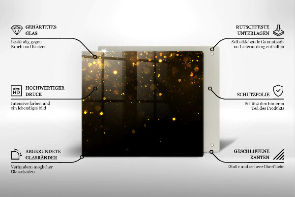 Skydd för induktionsspis unik Guldglitter