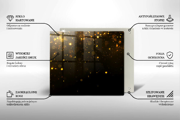 Skydd för induktionsspis unik Guldglitter