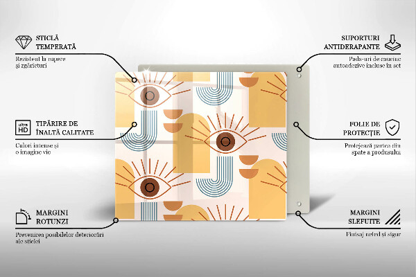 Spisskyddsplatta unik Boho ögonmönster