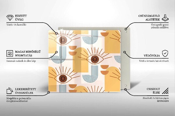 Spisskyddsplatta unik Boho ögonmönster