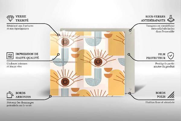 Spisskyddsplatta unik Boho ögonmönster