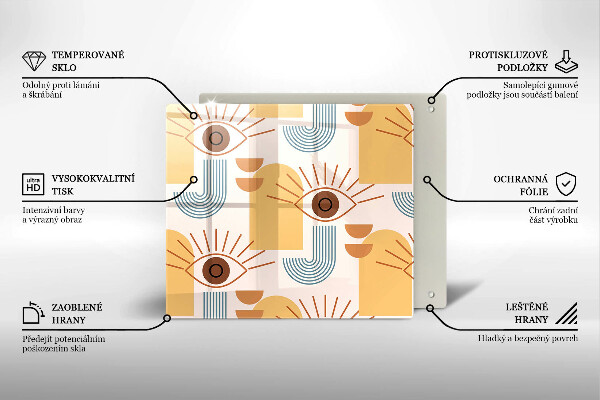 Spisskyddsplatta unik Boho ögonmönster