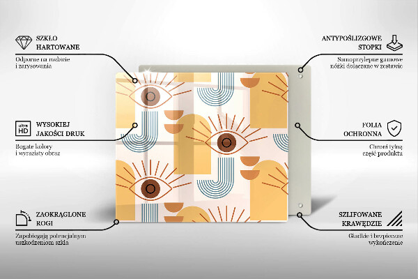 Spisskyddsplatta unik Boho ögonmönster