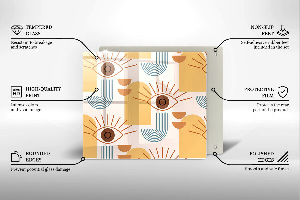 Spisskyddsplatta unik Boho ögonmönster