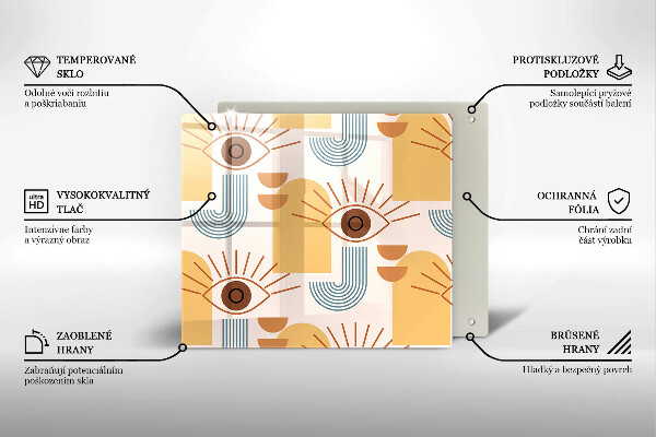 Spisskyddsplatta unik Boho ögonmönster