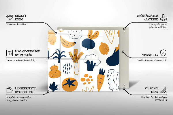 Spisskyddsplatta unik Mat illustration