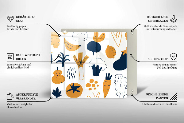 Spisskyddsplatta unik Mat illustration