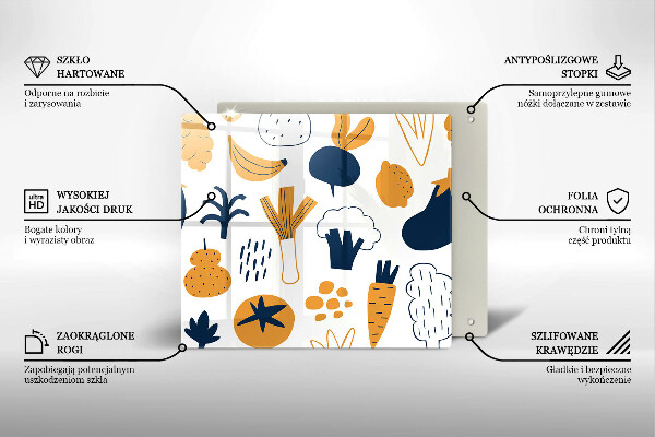 Spisskyddsplatta unik Mat illustration