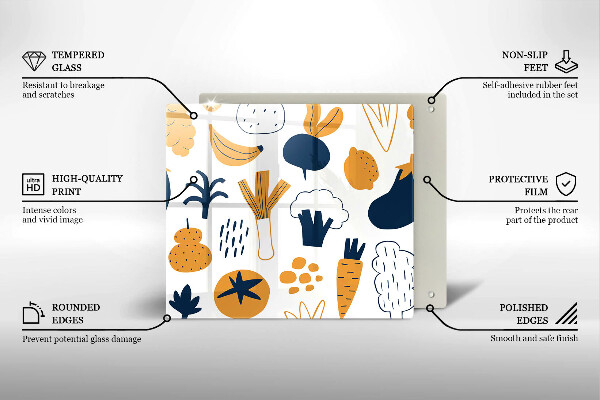 Spisskyddsplatta unik Mat illustration