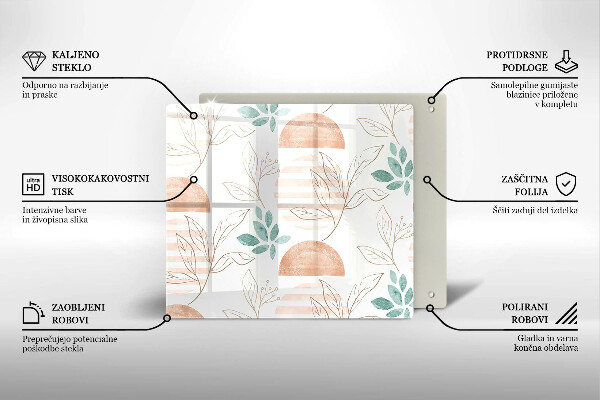 Spisskyddsplatta unik Boho löv mönster