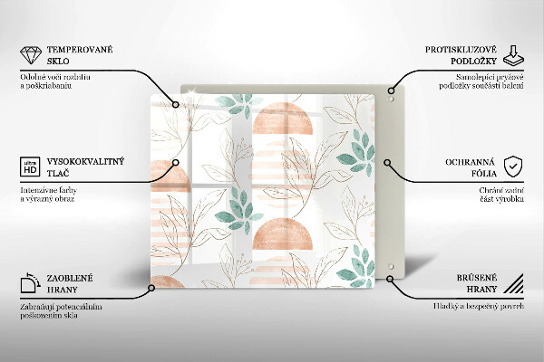 Spisskyddsplatta unik Boho löv mönster