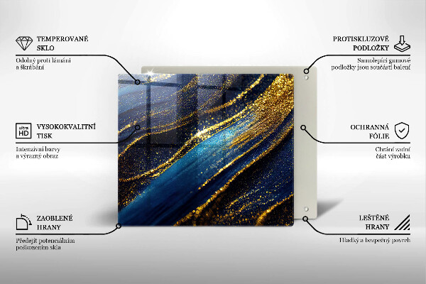 Skydd för induktionsspis unik Marinblå abstraktion