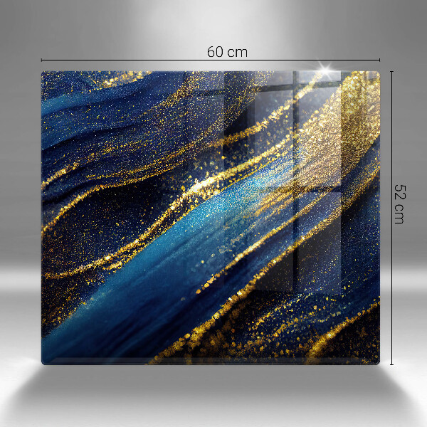 Skydd för induktionsspis unik Marinblå abstraktion