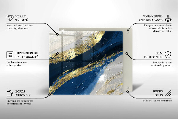 Skydd för induktionsspis unik Textur med guld