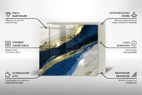 Skydd för induktionsspis unik Textur med guld