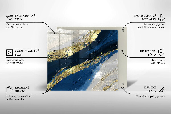 Skydd för induktionsspis unik Textur med guld