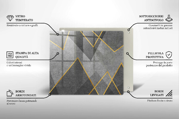 Skydd för induktionsspis unik Skarpa former