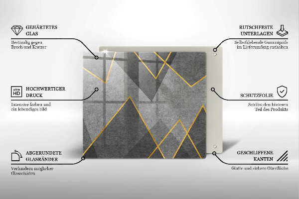 Skydd för induktionsspis unik Skarpa former