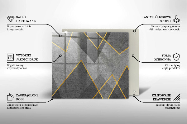 Skydd för induktionsspis unik Skarpa former