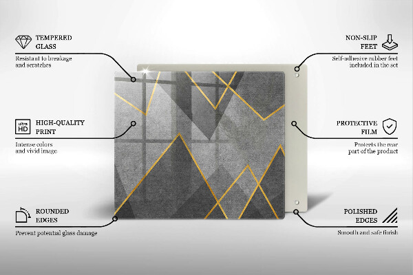 Skydd för induktionsspis unik Skarpa former