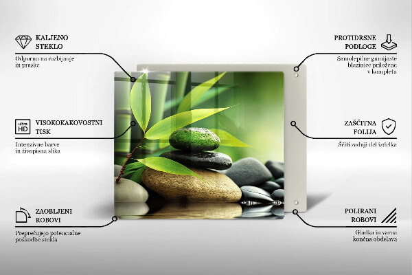 Skydd för induktionsspis unik Zen bambu stenar