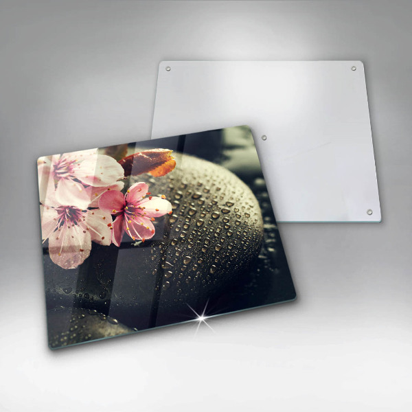 Skydd för induktionsspis unik Blommor zen stenar