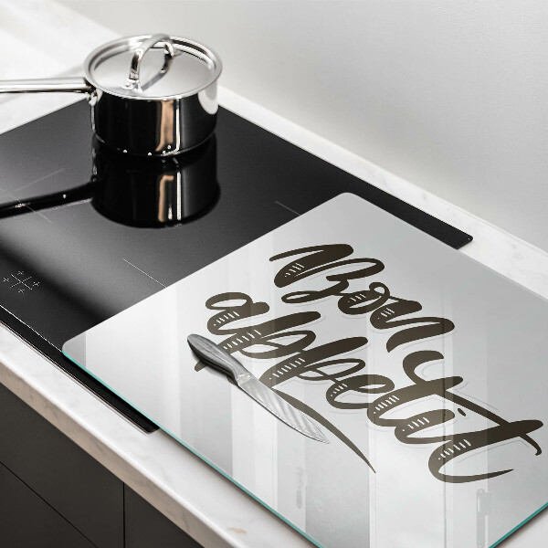 Skydd för induktionsspis unik Bon Appetit inskription