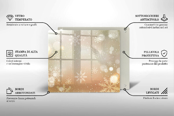 Skydd för induktionsspis unik Snöflingor