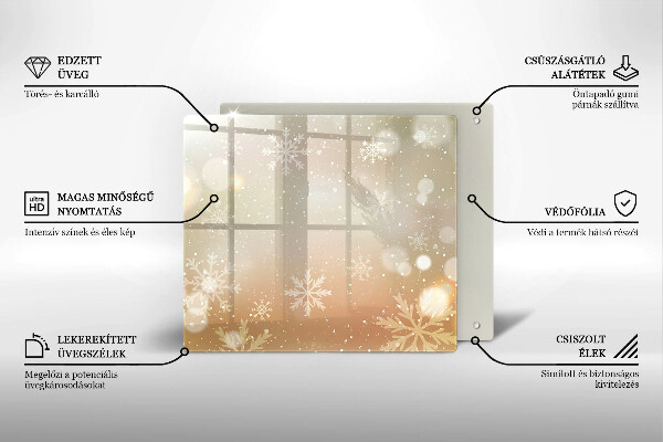 Skydd för induktionsspis unik Snöflingor