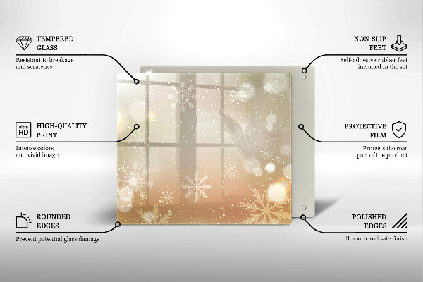 Skydd för induktionsspis unik Snöflingor